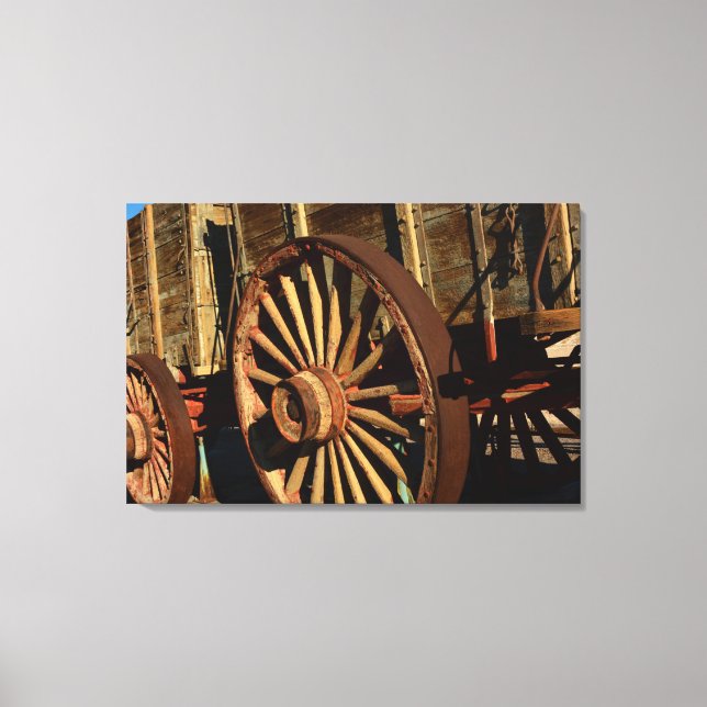 Antique mule train wagon canvas print (Front)