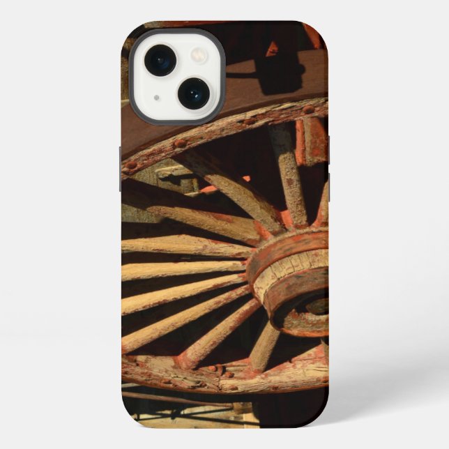 Antique mule train wagon iPhone case (Back)