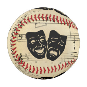 Antique Music and Theatre Masks Baseball