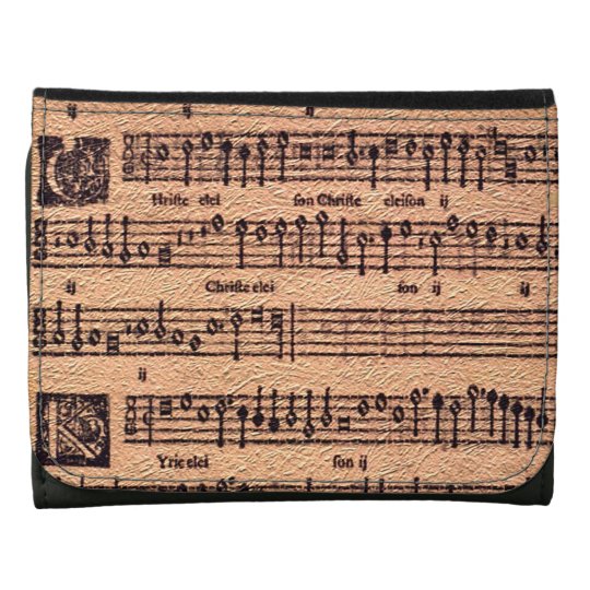 Antique MUSIC LOVER Gregorian Chant Sheet Music Wallets