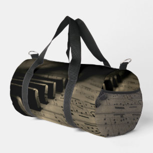 Antique Music Piano Keys Duffle Bag