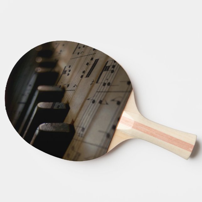 Antique Music Piano Keys Ping Pong Paddle (Side)