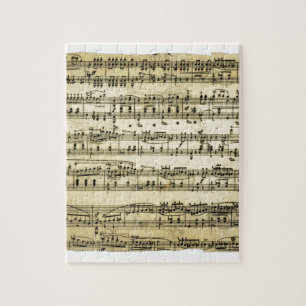 Antique Music Score Sheet Jigsaw Puzzle