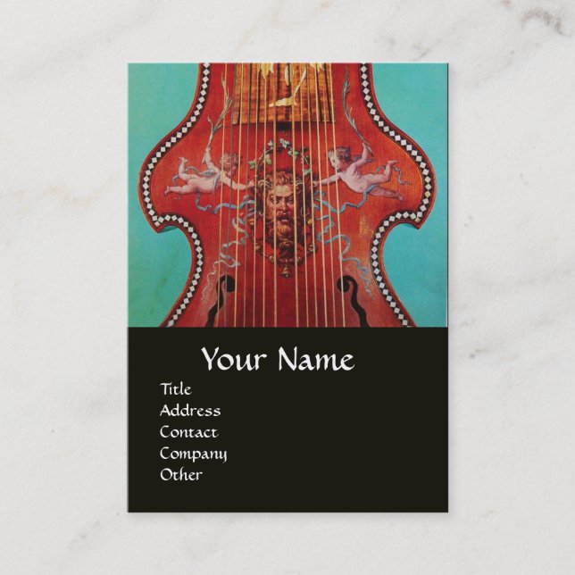 ANTIQUE MUSICAL INSTRUMENTS ,LIRA DA GAMBA Music Business Card (Front)