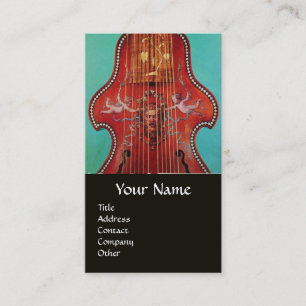 ANTIQUE MUSICAL INSTRUMENTS ,LYRA DA GAMBA Music Business Card