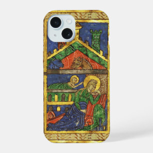 ANTIQUE NATIVITY CHRISTMAS PARCHMENT iPhone 15 CASE