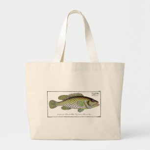 Antique Natural History Fish No. 1Totebag Large Tote Bag