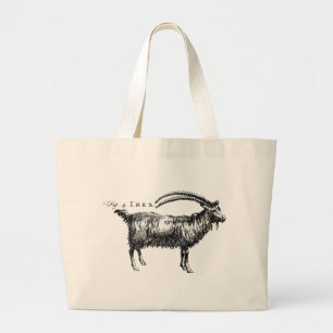 Antique Natural History Goat or Ibex on Tote Bag