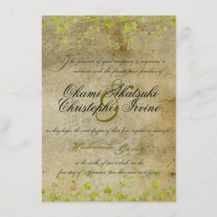 Antique natural invitation