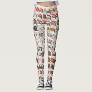 Antique Nautical Flags of the World Poster Leggings