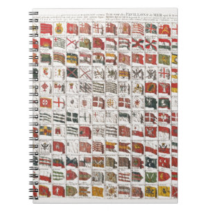 Antique Nautical Flags of the World Poster Notebook