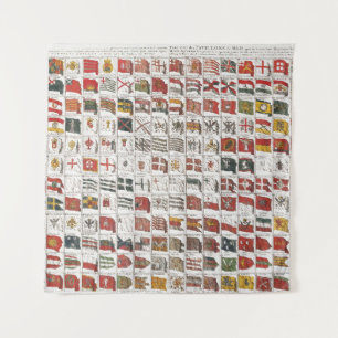 Antique Nautical Flags of the World Poster Tapestry