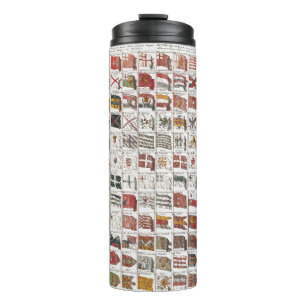 Antique Nautical Flags of the World Poster Thermal Tumbler