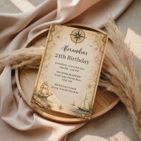 Antique Nautical Map Birthday