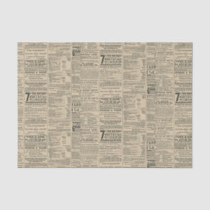 Antique Newspaper Advertisement Tissue Paper