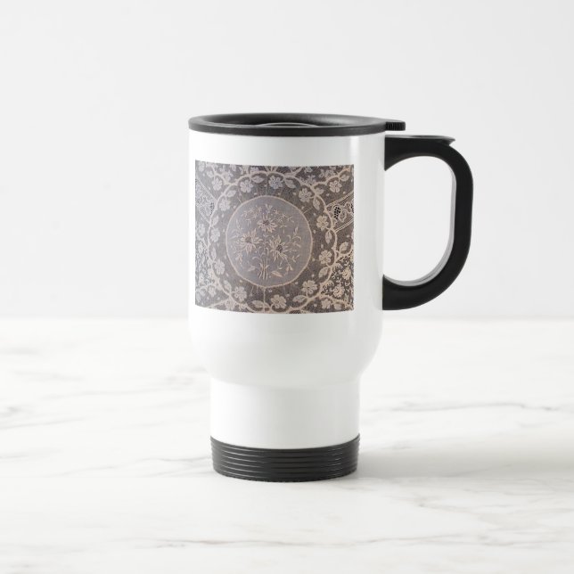 Antique Normandy Lace Travel Mug (Right)