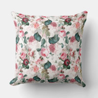 Antique Nostalgic Redouté Roses Pattern pink