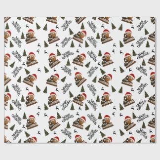 Antique Nut Christmas Wrapping Paper