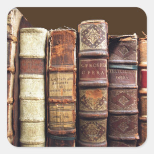 Antique Old Books Vintage Tomes Gift Square Sticker