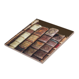 Antique Old Books Vintage Tomes Gift Tile