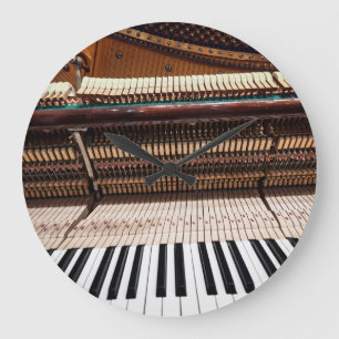 Antique Old Concert Piano Photo Large Clock