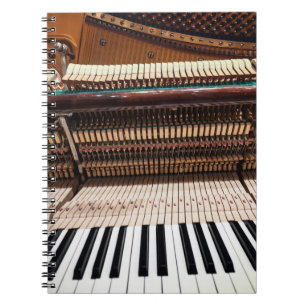 Antique Old Concert Piano Photo Notebook