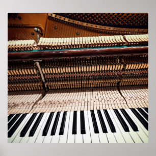 Antique Old Concert Piano Photo Poster