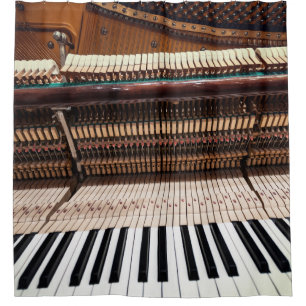 Antique Old Concert Piano Photo Shower Curtain