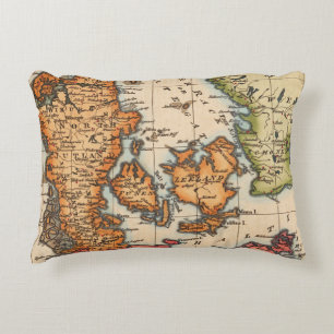 Antique Old Map Inspired (10) Decorative Cushion