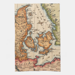 Antique Old Map Inspired (10) Tea Towel