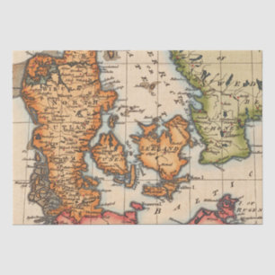 Antique Old Map Inspired (10) Tissue Paper