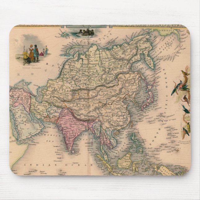 Antique Old Map Inspired (11) Mouse Mat (Front)
