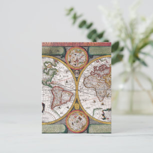 Antique Old Map Inspired (12) Postcard