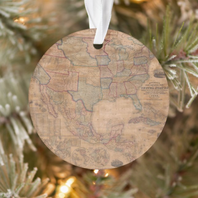 Antique Old Map Inspired (13) Ornament (Tree)
