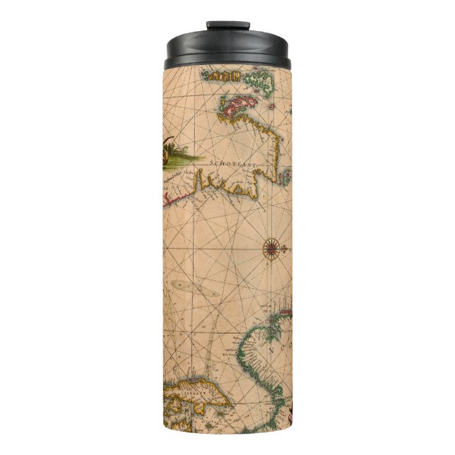 Antique Old Map Inspired (1) Thermal Tumbler (Front)
