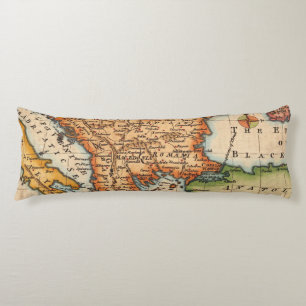 Antique Old Map Inspired (2) Body Cushion