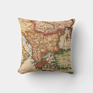 Antique Old Map Inspired (2) Cushion