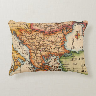 Antique Old Map Inspired (2) Decorative Cushion