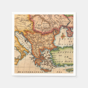Antique Old Map Inspired (2) Napkin