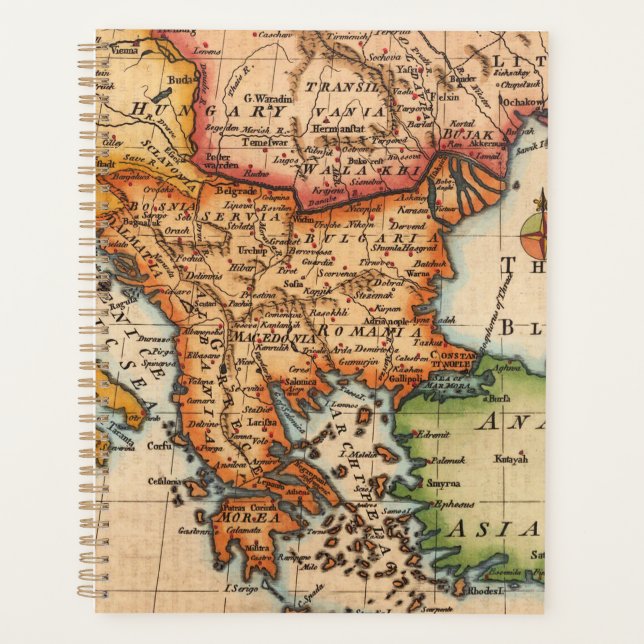 Antique Old Map Inspired (2) Planner (Front)