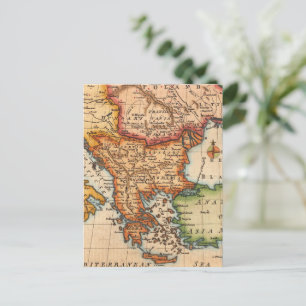 Antique Old Map Inspired (2) Postcard