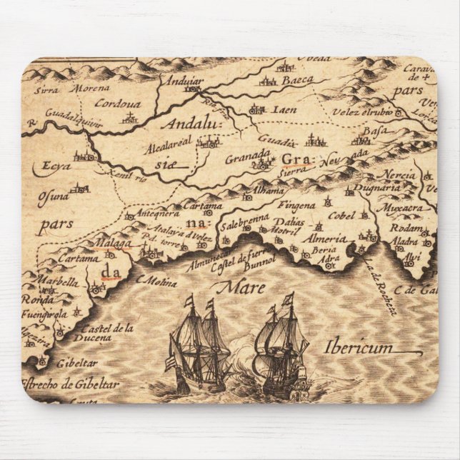 Antique Old Map Inspired (3) Mouse Mat (Front)