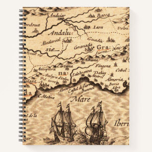 Antique Old Map Inspired (3) Notebook