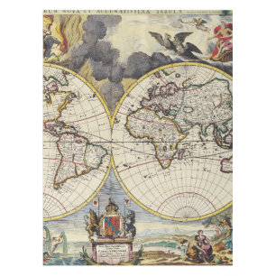 Antique Old Map Inspired (4) Tablecloth