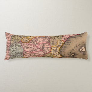 Antique Old Map Inspired (5) Body Cushion