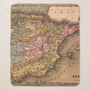 Antique Old Map Inspired (5) Sherpa Blanket