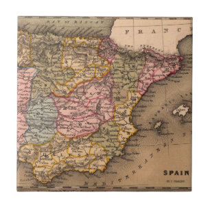 Antique Old Map Inspired (5) Tile