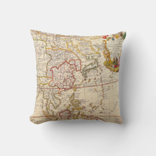 Antique Old Map Inspired (6) Cushion