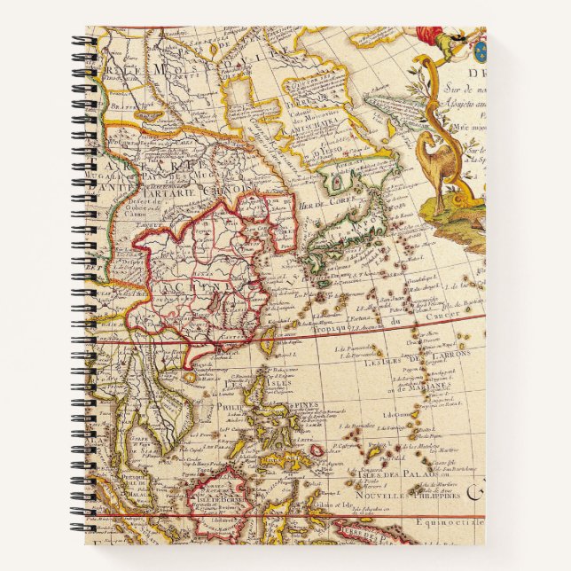 Antique Old Map Inspired (6) Notebook (Front)