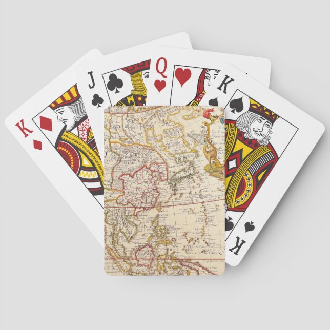 Antique Old Map Inspired (6) Playing Cards (Back)